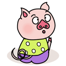 KAWAII SLOW LIFE PIG sticker #1580464