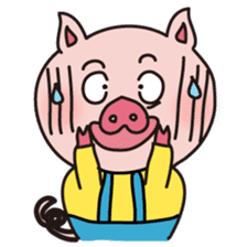 KAWAII SLOW LIFE PIG sticker #1580465