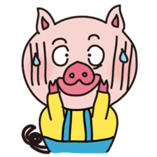 KAWAII SLOW LIFE PIG sticker #1580465