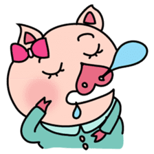 KAWAII SLOW LIFE PIG sticker #1580466