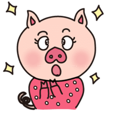 KAWAII SLOW LIFE PIG sticker #1580467