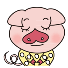 KAWAII SLOW LIFE PIG sticker #1580468