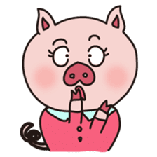 KAWAII SLOW LIFE PIG sticker #1580469