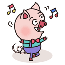 KAWAII SLOW LIFE PIG sticker #1580471