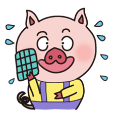 KAWAII SLOW LIFE PIG sticker #1580472