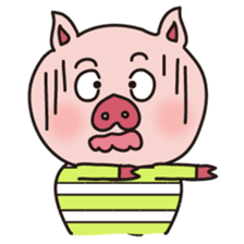 KAWAII SLOW LIFE PIG sticker #1580474