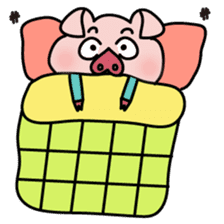 KAWAII SLOW LIFE PIG sticker #1580475