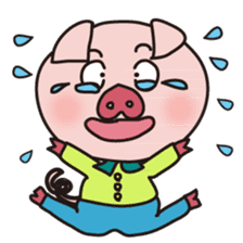 KAWAII SLOW LIFE PIG sticker #1580476