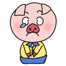 KAWAII SLOW LIFE PIG sticker #1580477