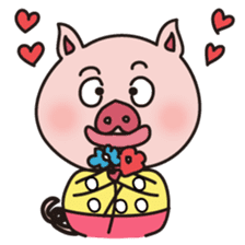 KAWAII SLOW LIFE PIG sticker #1580479