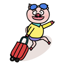 KAWAII SLOW LIFE PIG sticker #1580485