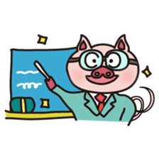 KAWAII SLOW LIFE PIG sticker #1580486