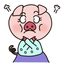 KAWAII SLOW LIFE PIG sticker #1580488