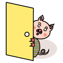 KAWAII SLOW LIFE PIG sticker #1580490
