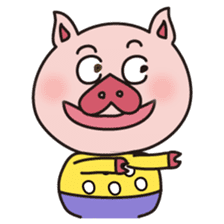 KAWAII SLOW LIFE PIG sticker #1580492