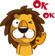 Orange Lion Moon sticker #1580536