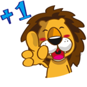 Orange Lion Moon sticker #1580541