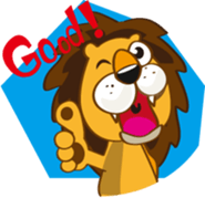 Orange Lion Moon sticker #1580542