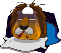 Orange Lion Moon sticker #1580555