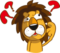 Orange Lion Moon sticker #1580561