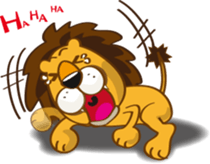 Orange Lion Moon sticker #1580562