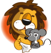 Orange Lion Moon sticker #1580565