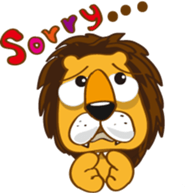 Orange Lion Moon sticker #1580568