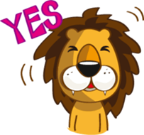 Orange Lion Moon sticker #1580569