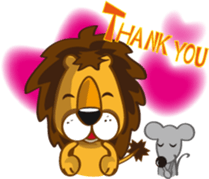 Orange Lion Moon sticker #1580571