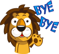 Orange Lion Moon sticker #1580575