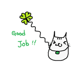 Clover cat sticker #1581064