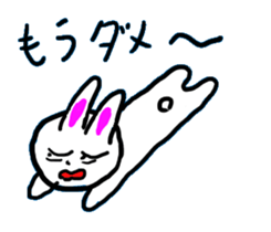 Sticker of a rabbit laughable a little. sticker #1581707