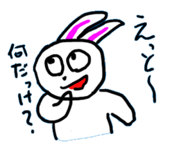 Sticker of a rabbit laughable a little. sticker #1581710