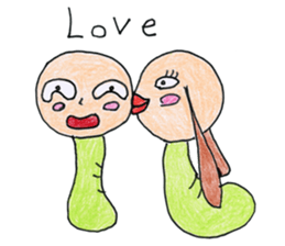 Green caterpillar. sticker #1581819