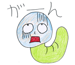 Green caterpillar. sticker #1581839