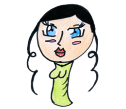 Green caterpillar. sticker #1581842