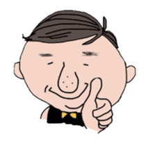 Cute bow tie man sticker #1583336