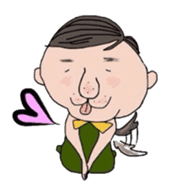 Cute bow tie man sticker #1583348