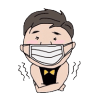 Cute bow tie man sticker #1583370