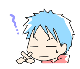 Naoshi's Stamp [Blue Hair Boy] sticker #1584377