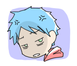 Naoshi's Stamp [Blue Hair Boy] sticker #1584379