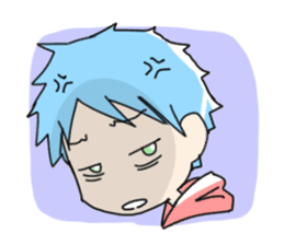 Naoshi's Stamp [Blue Hair Boy] sticker #1584379