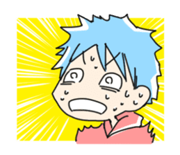 Naoshi's Stamp [Blue Hair Boy] sticker #1584382