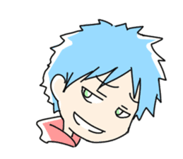 Naoshi's Stamp [Blue Hair Boy] sticker #1584383
