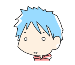 Naoshi's Stamp [Blue Hair Boy] sticker #1584386