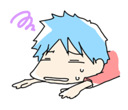Naoshi's Stamp [Blue Hair Boy] sticker #1584387