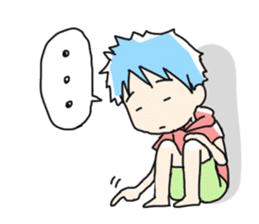 Naoshi's Stamp [Blue Hair Boy] sticker #1584391