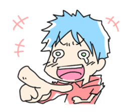 Naoshi's Stamp [Blue Hair Boy] sticker #1584392