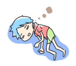 Naoshi's Stamp [Blue Hair Boy] sticker #1584408