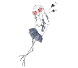 Pure and cute bird girl sticker #1584738